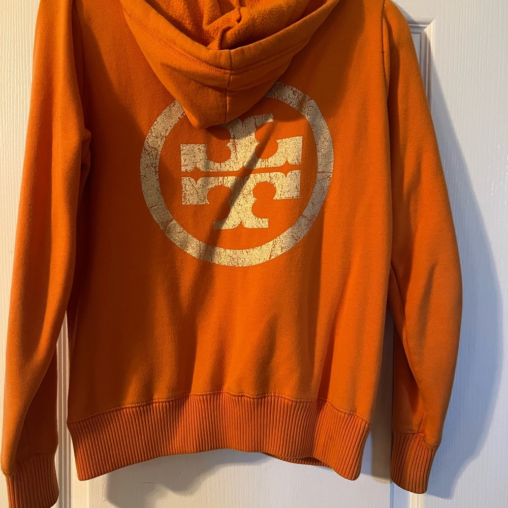 Tory Burch Bright Orange Zip-Up